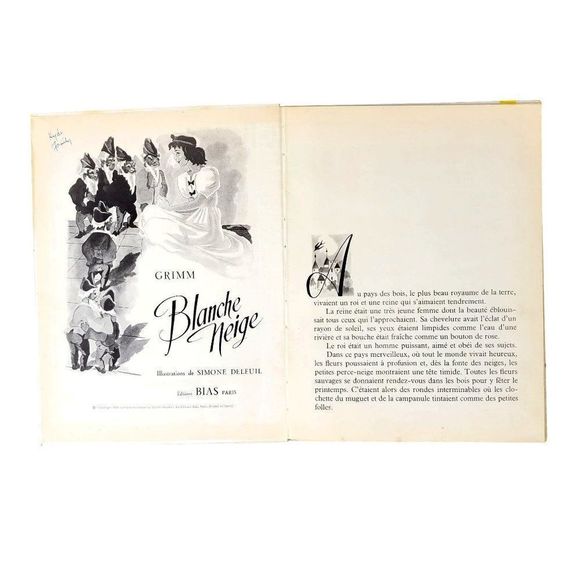 Blanche Neige Snow White Book Simone Deleuil Paris 1958 Children Fairy Tale - Picture 2 of 16